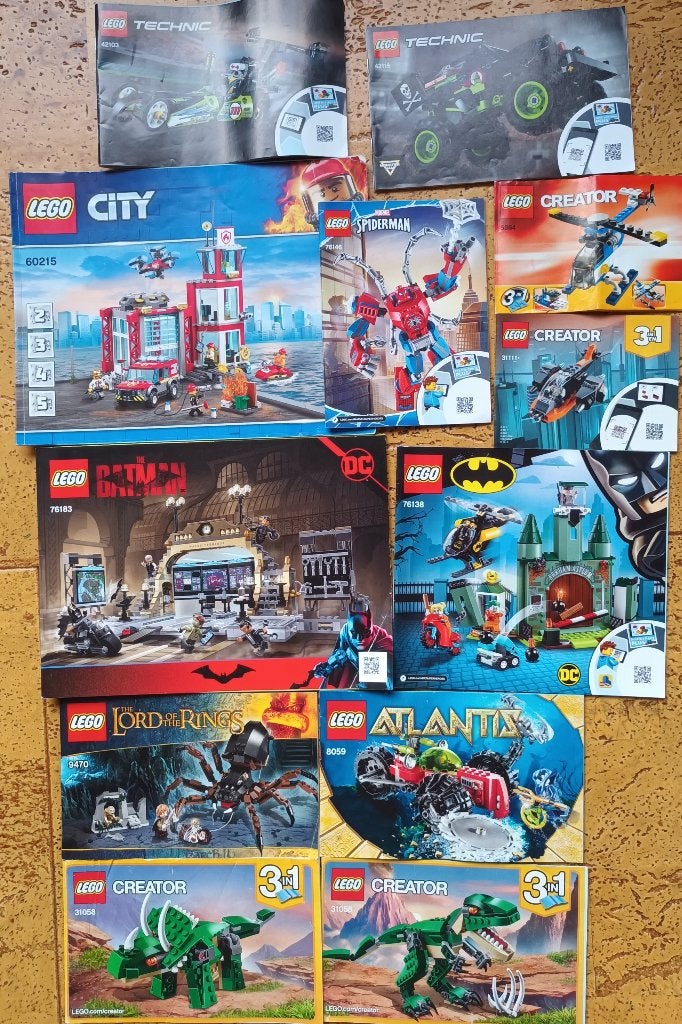 Diverse Lego bouwbeschrijvingen Creator, Technic, Batman etc, Kinderen en Baby's, Speelgoed | Duplo en Lego, Gebruikt, Lego, Overige typen