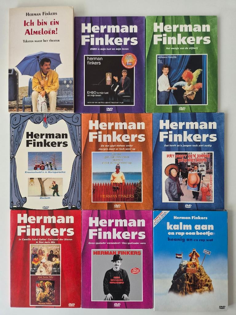 Hele Oeuvre Herman Finkers + boek Ich bin ein Almeloër!, Cd's en Dvd's, Dvd's | Cabaret en Sketches, Alle leeftijden, Ophalen of Verzenden