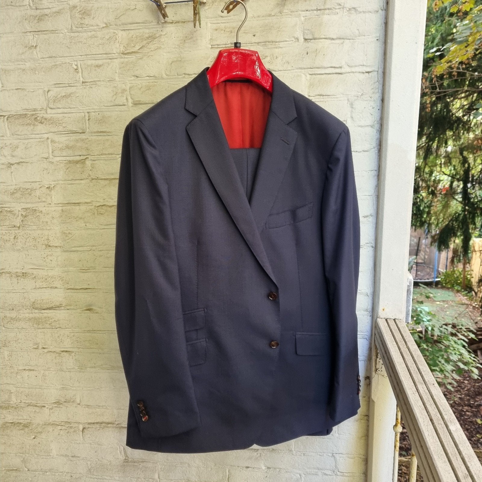 Suitsupply 2-delig kostuum maat 60 marineblauw, Blauw, Overige maten, Ophalen of Verzenden, Zo goed als nieuw