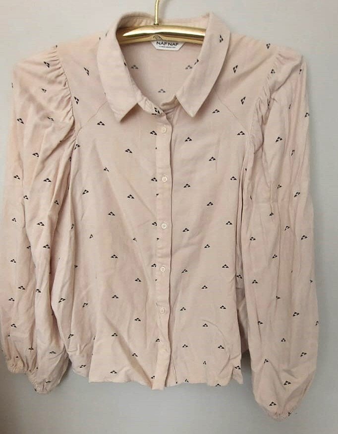 Blouse van NafNaf, maat 44, Kleding | Dames, Beige, Maat 42/44 (L), Ophalen of Verzenden, Zo goed als nieuw