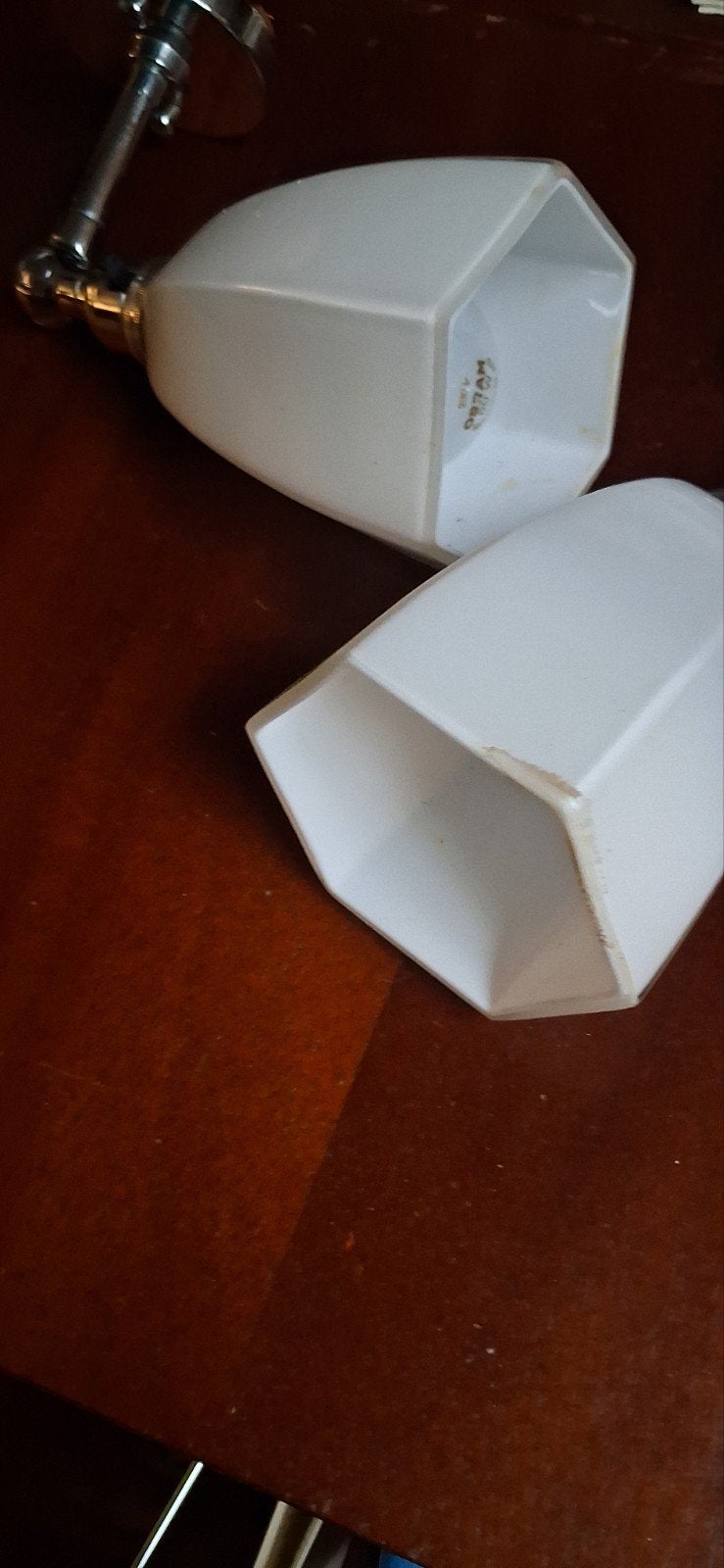 art deco wandlampjes set van 3 werking onbekend, Gebruikt, -, -, Ophalen of Verzenden