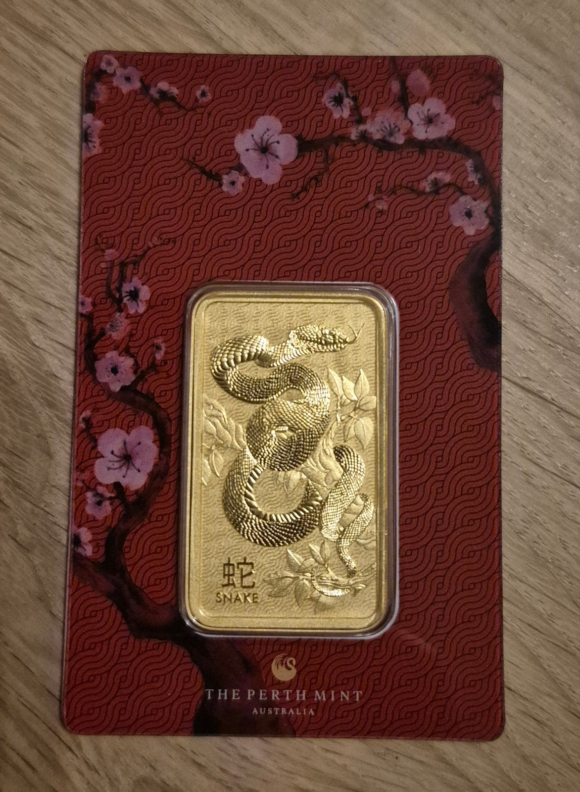 1 oz gouden baartje Perth Mint Snake 2025, Ophalen of Verzenden, Goud