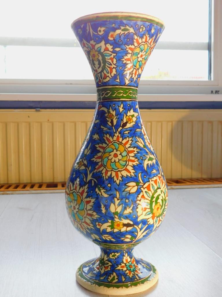 Vintage Iznik Stijl Keramiek Vaas, Ophalen of Verzenden