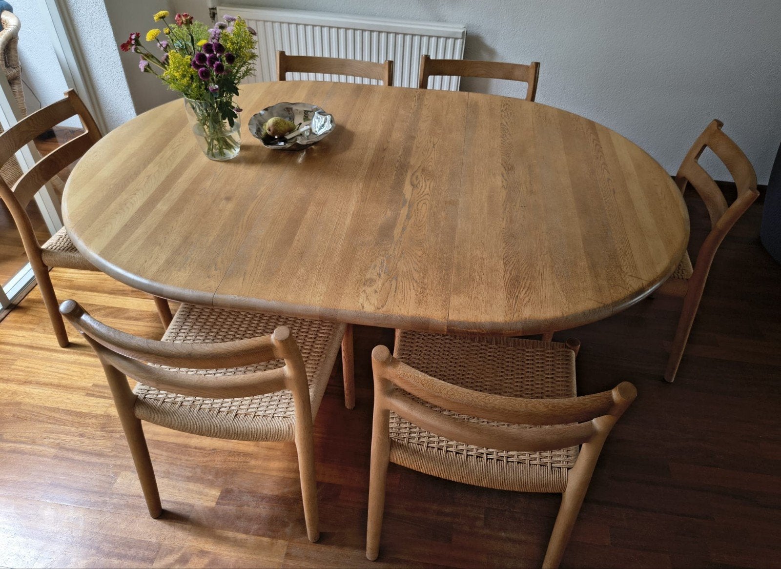 Niels Otto Møller tafel 28, Huis en Inrichting, Complete eetkamers, Ophalen, Gebruikt, Deens Design, Minder dan 4 stoelen