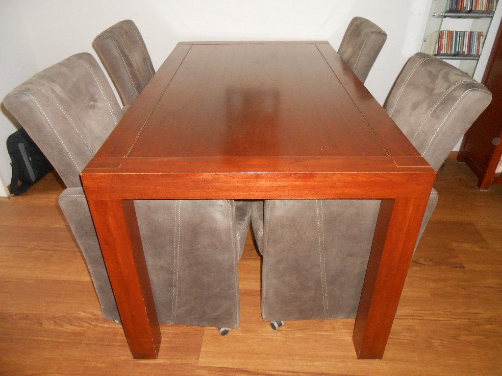 Mooie Meranti eettafel 160 x 90 cm, Huis en Inrichting, Ophalen, Gebruikt, 50 tot 100 cm, 150 tot 200 cm