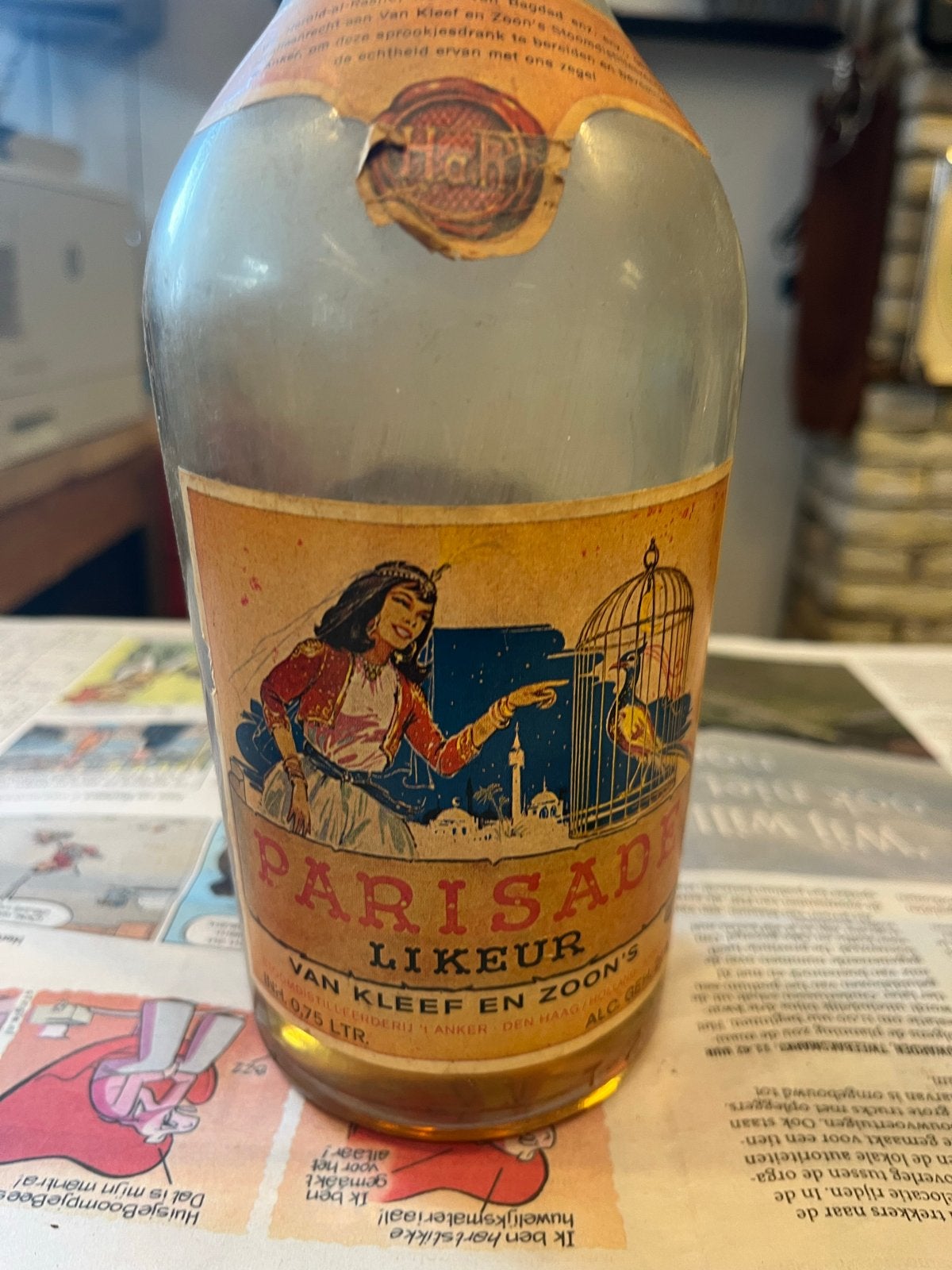 Vintage Parisade Likeurfles - Van Kleef en Zoon's, Ophalen of Verzenden