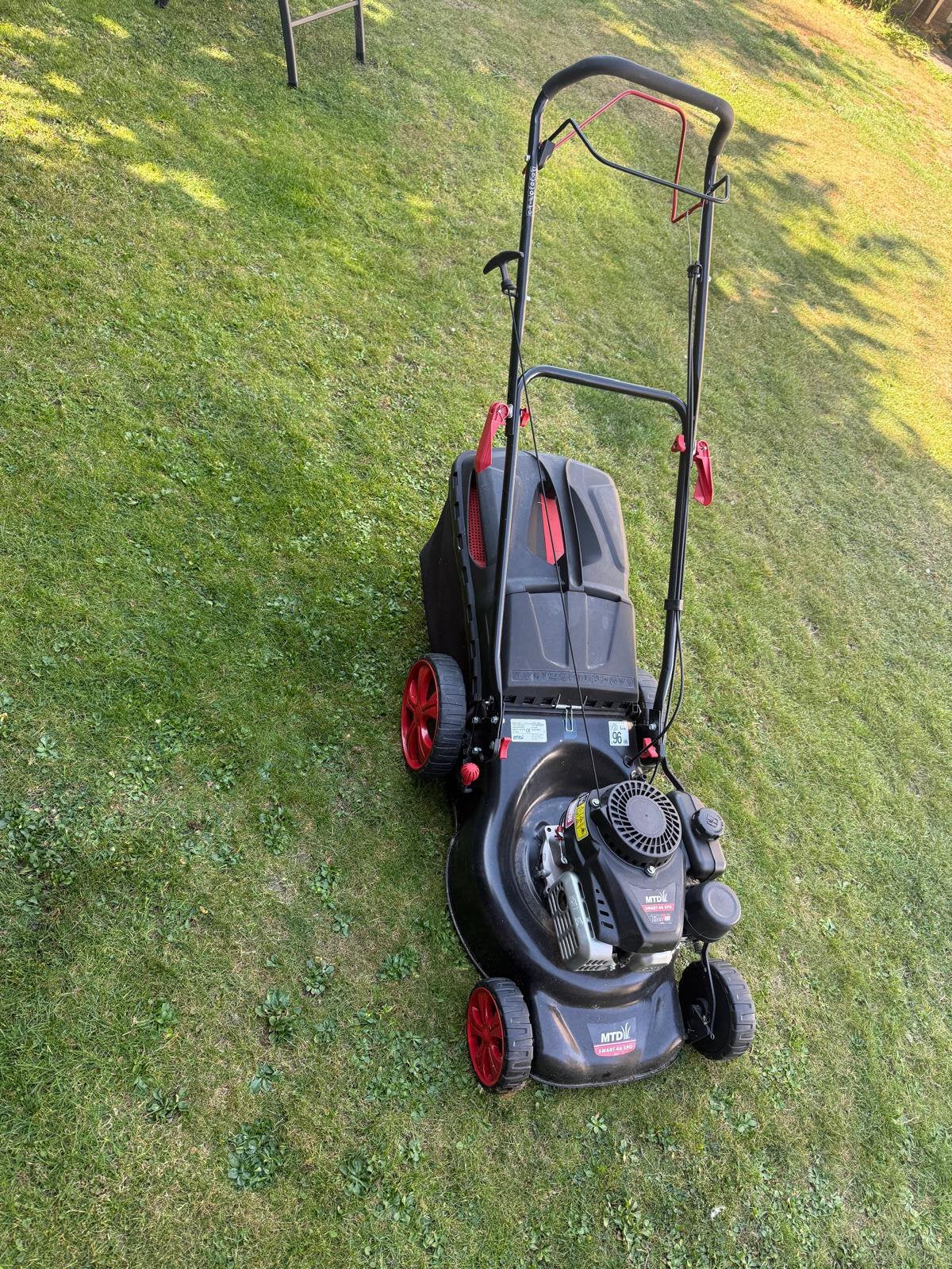 MTD Grasmaaier benzine Smart 46SPO, Ophalen, Zo goed als nieuw, 40 t/m 49 cm, Opvangzak