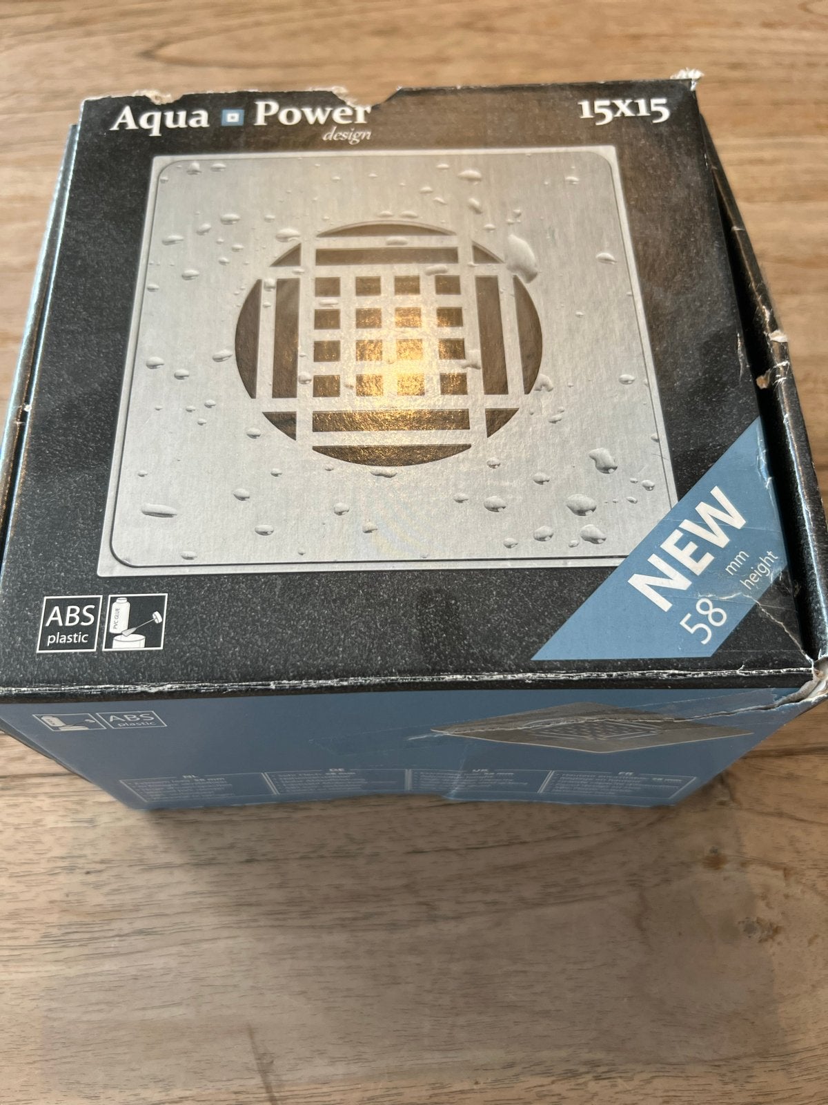 Aqua Power Design Doucheput RVS 15x15 cm - Nieuw, Ophalen of Verzenden, Nieuw, Rvs, Douche