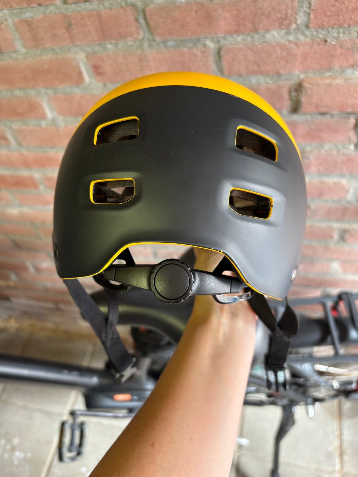 B'Twin Teen 520 Fietshelm - Geel/Zwart - Maat XS (48-52cm), Ophalen, Zo goed als nieuw, XS, Jongen of Meisje