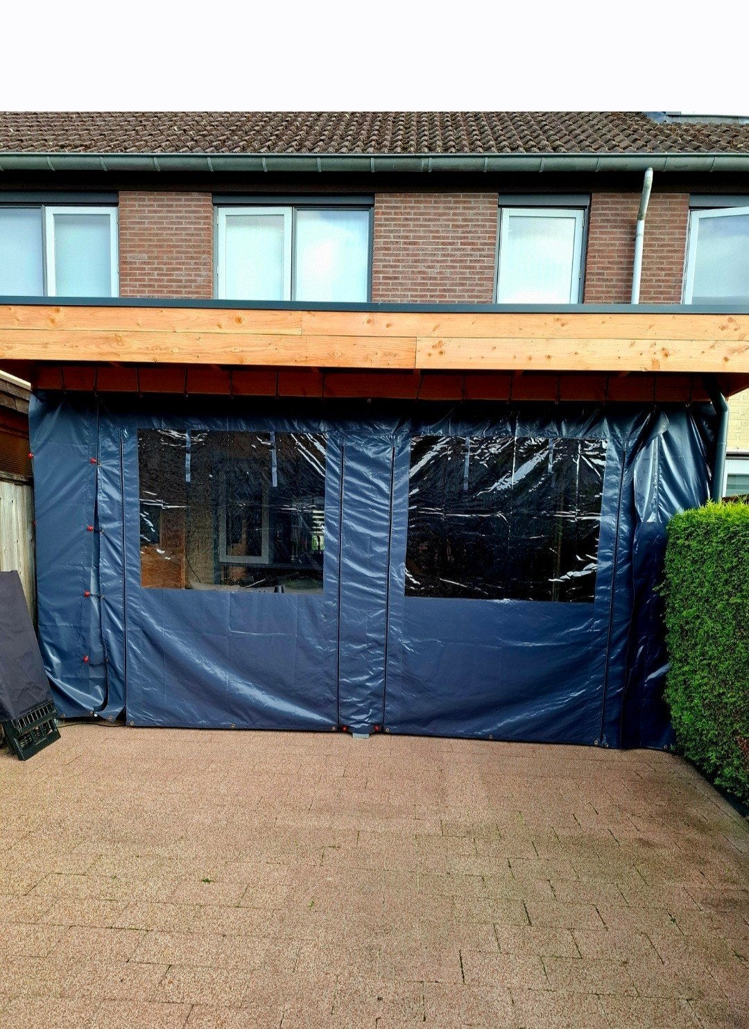 Pvc overkapping zijwanden, Ophalen, Zo goed als nieuw