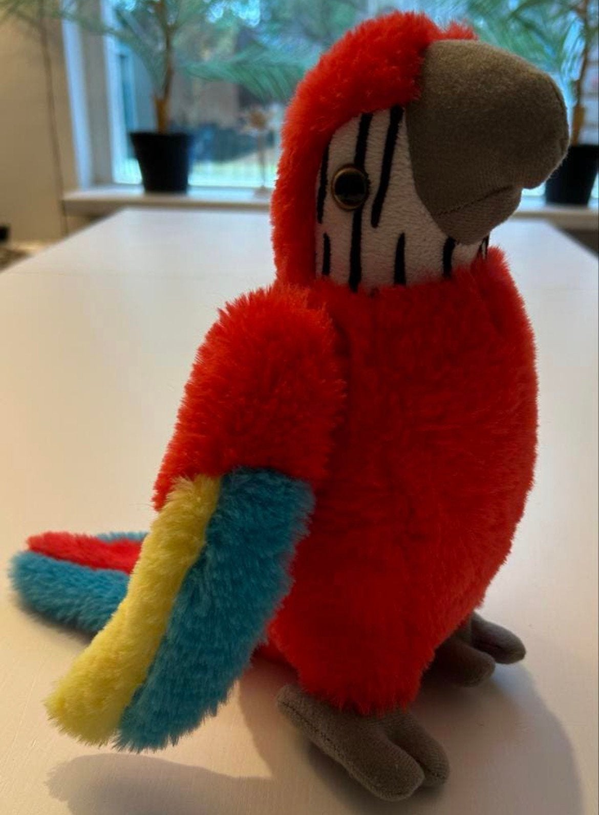 Leuke pluche papegaai - Zo goed als nieuw, Overige karakters, Overige typen, Ophalen of Verzenden, Zo goed als nieuw