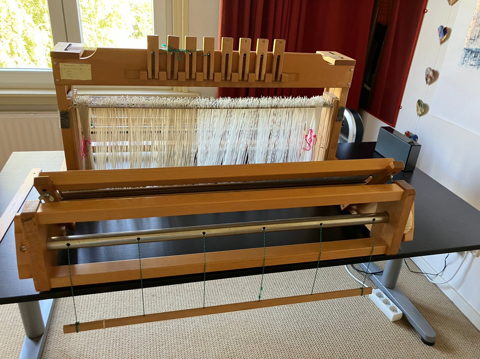 Tafel weefgetouw, Ophalen, Gebruikt