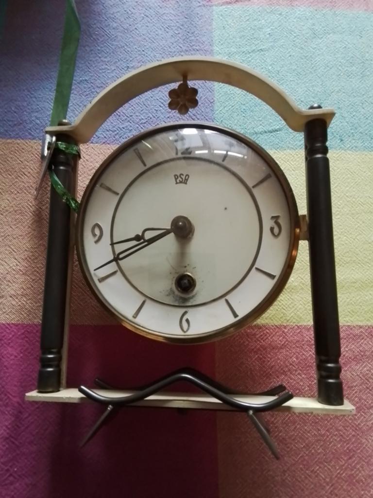 Antieke PSA Tafelklok - Decoratieve Schouwklok, Ophalen of Verzenden
