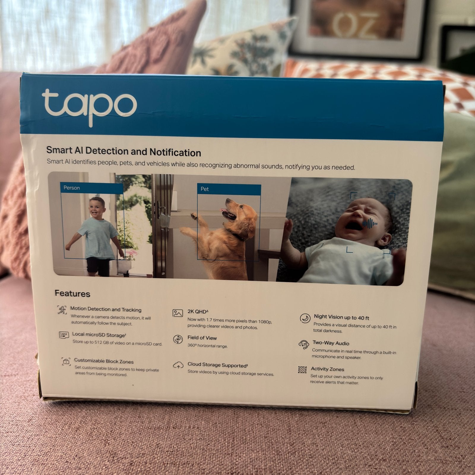 Tapo 2K QHD Pan/Tilt AI Wi-Fi Camera (TCA72) - 2 stuks, Ophalen, Zo goed als nieuw, Binnencamera