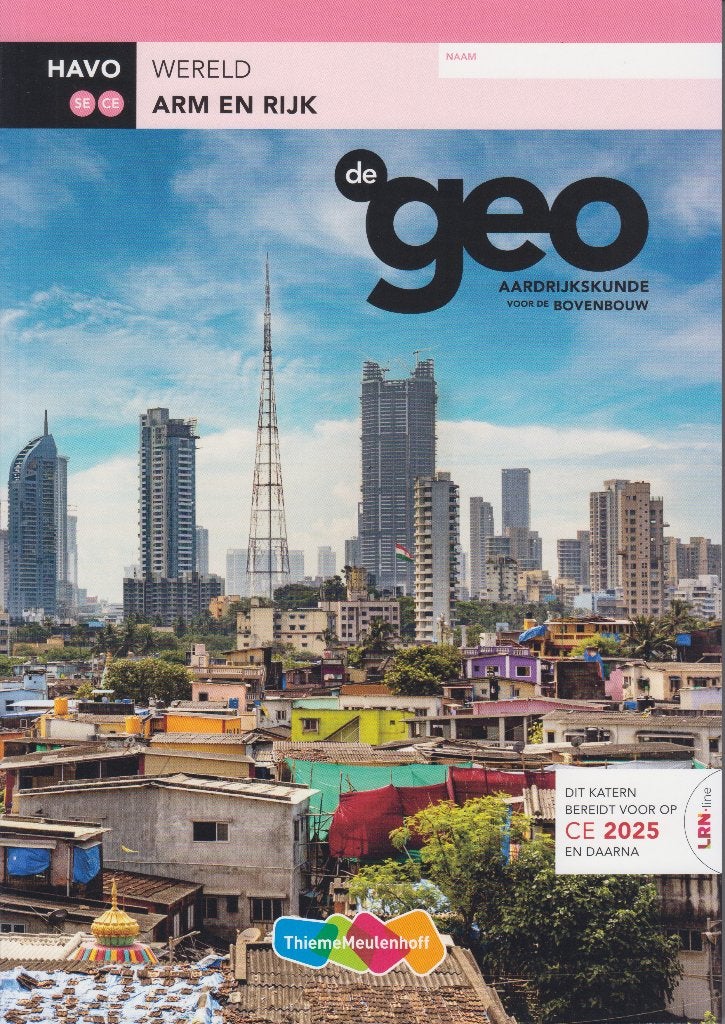 De Geo LRN-line (CE 2025 e.v) 7e ed HAVO Arm en rijk (NIEUW), Boeken, Schoolboeken, Verzenden, Aardrijkskunde, HAVO, Nieuw
