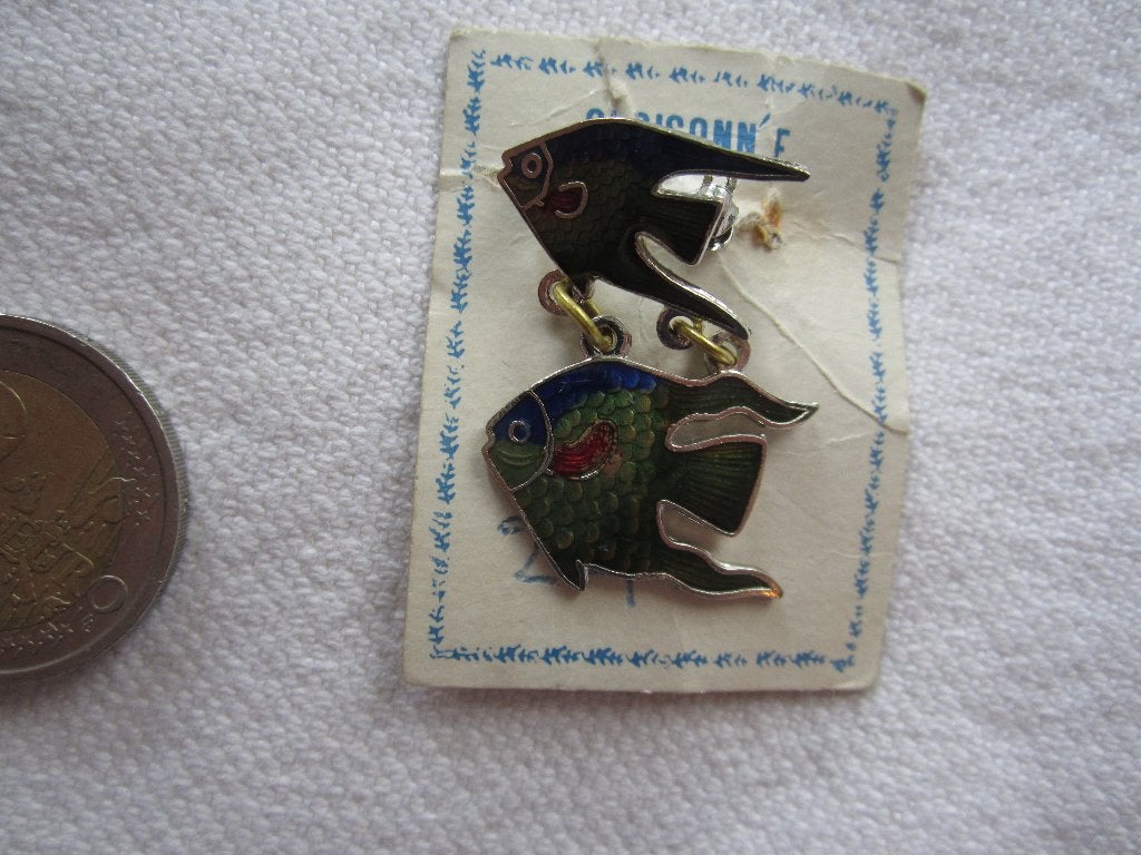 31.   Aparte oude broche, cloisonne, Ophalen, Overige materialen, Broche
