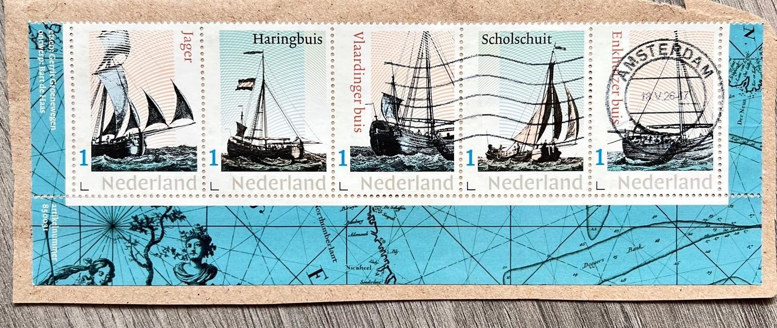 Nederland, 2025, Vleet- en Korvisserij, Ophalen of Verzenden, Na 1940, Gestempeld