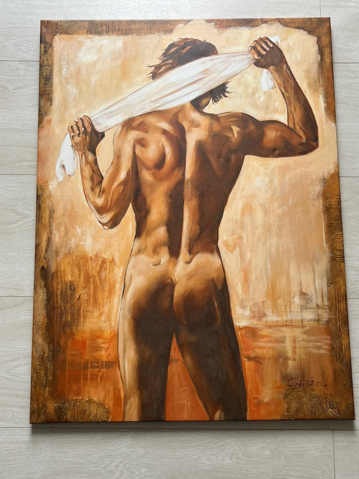Tweeluik man en vrouw, Ophalen, Zo goed als nieuw, Minder dan 50 cm, Schilderij