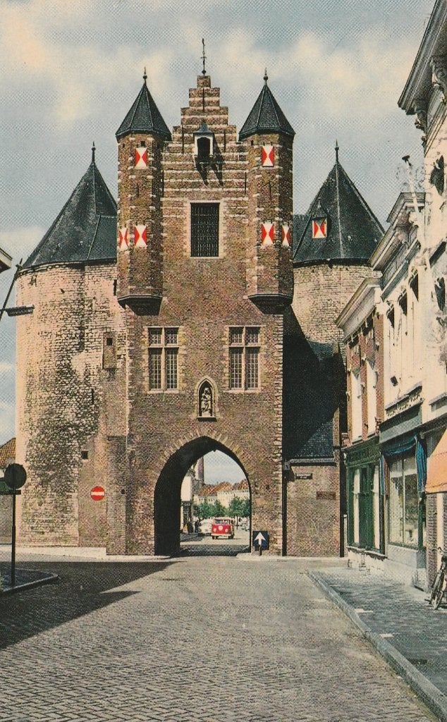 BERGEN OP ZOOM Gevangenpoort kl.f., Verzamelen, Ansichtkaarten | Nederland, Verzenden, 1960 tot 1980, Gelopen, Noord-Brabant