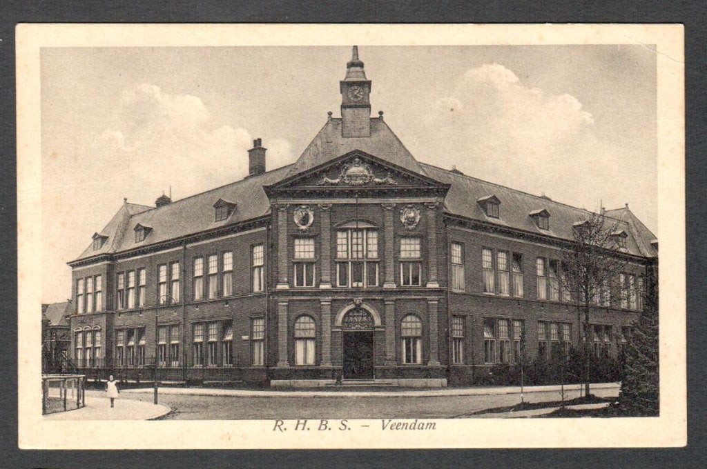Oude ansicht - Veendam - R. H. B. S. 1936 - Gr., Verzamelen, Ophalen of Verzenden, 1920 tot 1940, Gelopen, Groningen