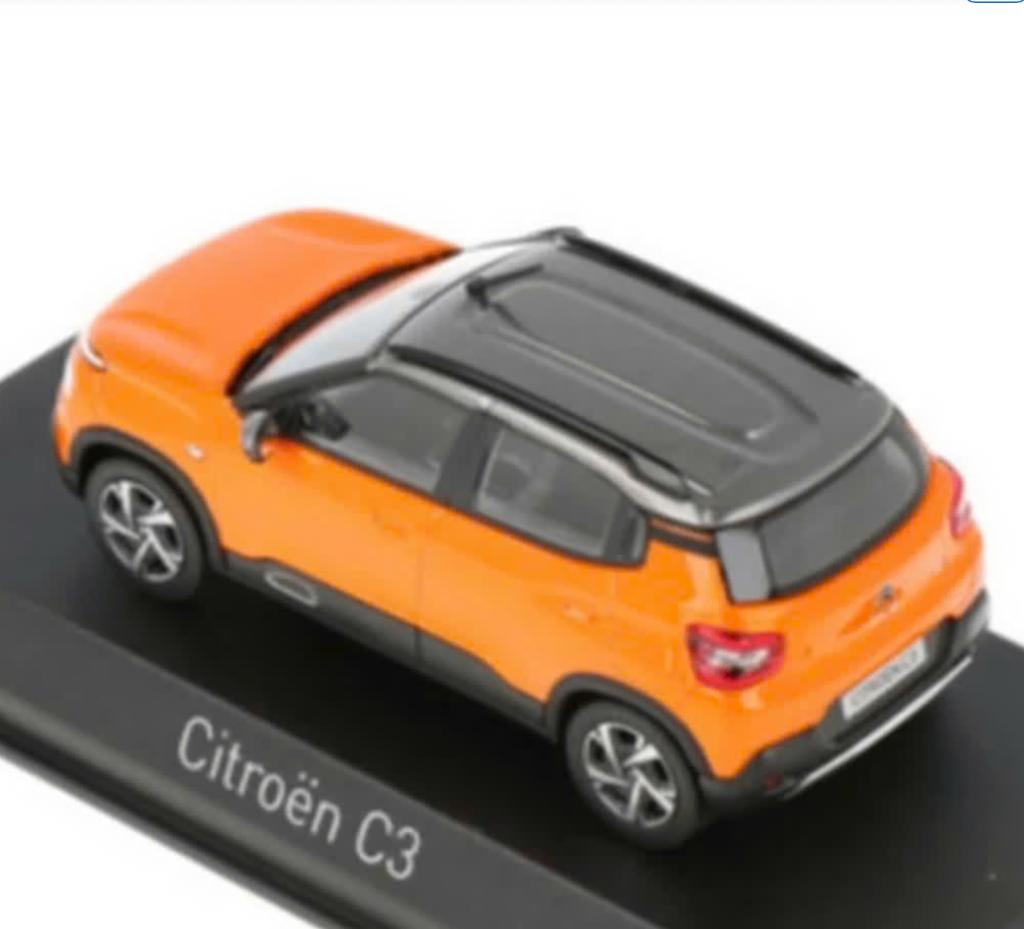 Citroen C3 Indian markt '21 ORANJE & grijs 1/43 NOREV 155222, Verzenden, Nieuw, Auto, Norev