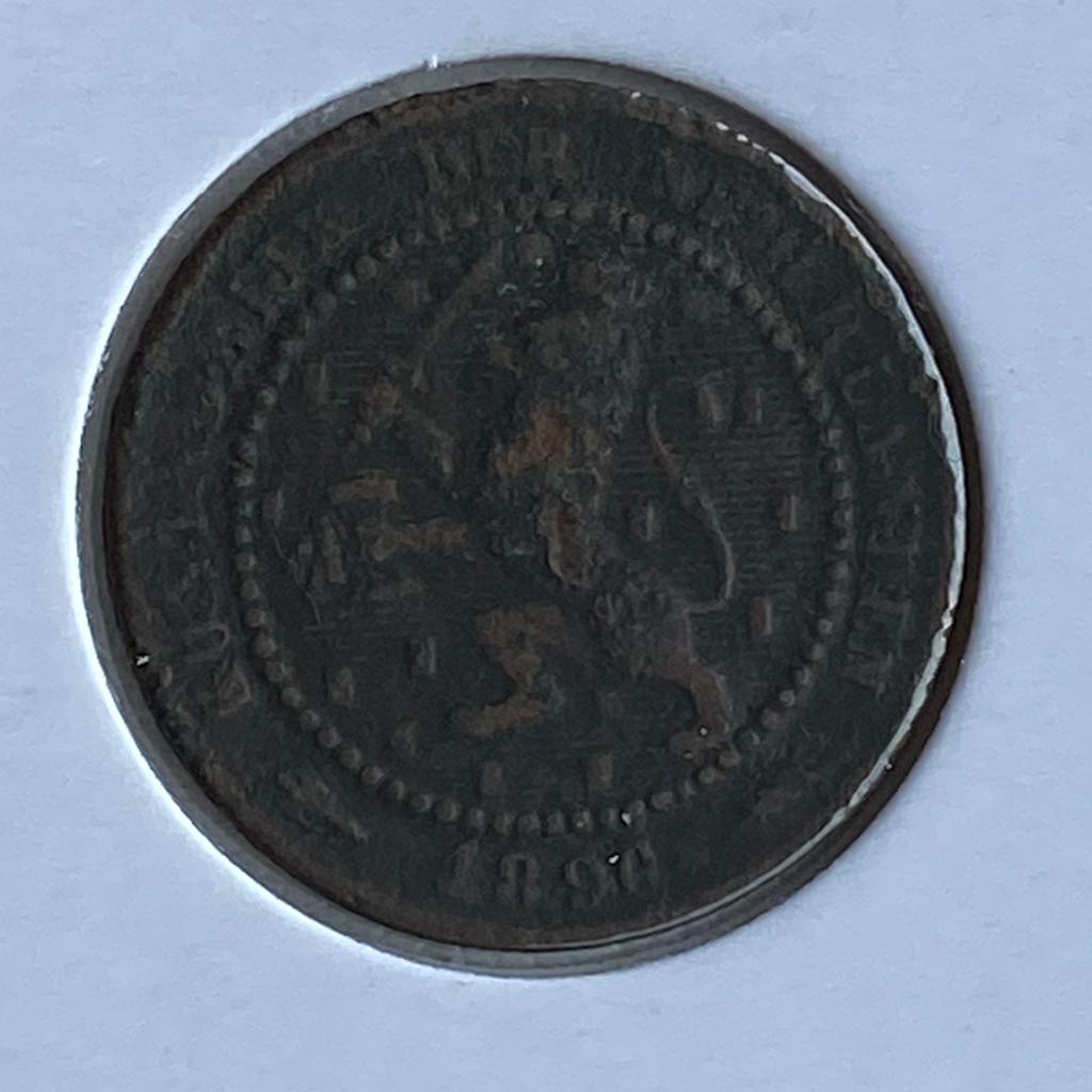 1 Cent uit 1896 van Wilhelmina, Postzegels en Munten, Munten | Nederland, Verzenden, Koningin Wilhelmina, 1 cent, Losse munt