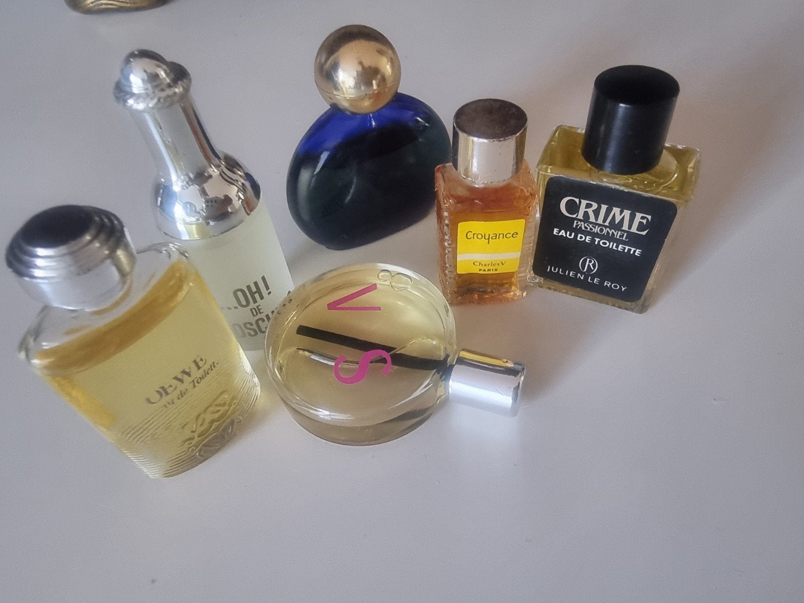 Vintage parfumminiaturen : Versace ,Loewe, Verzenden, Miniatuur