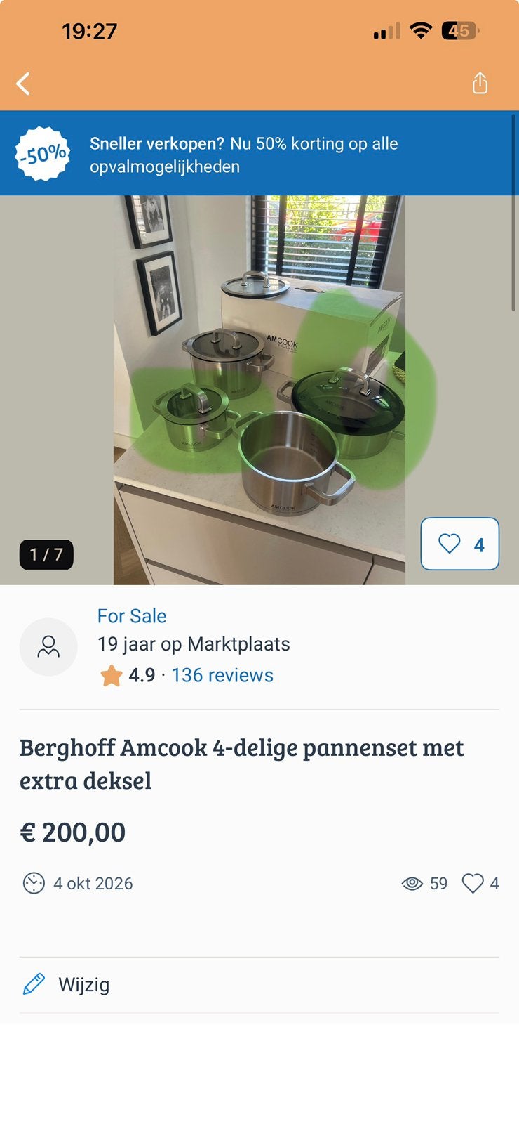 Berghoff Amcook 2-delige pannenset met extra deksel, Nieuw, Pannenset, Rvs, Overige merken