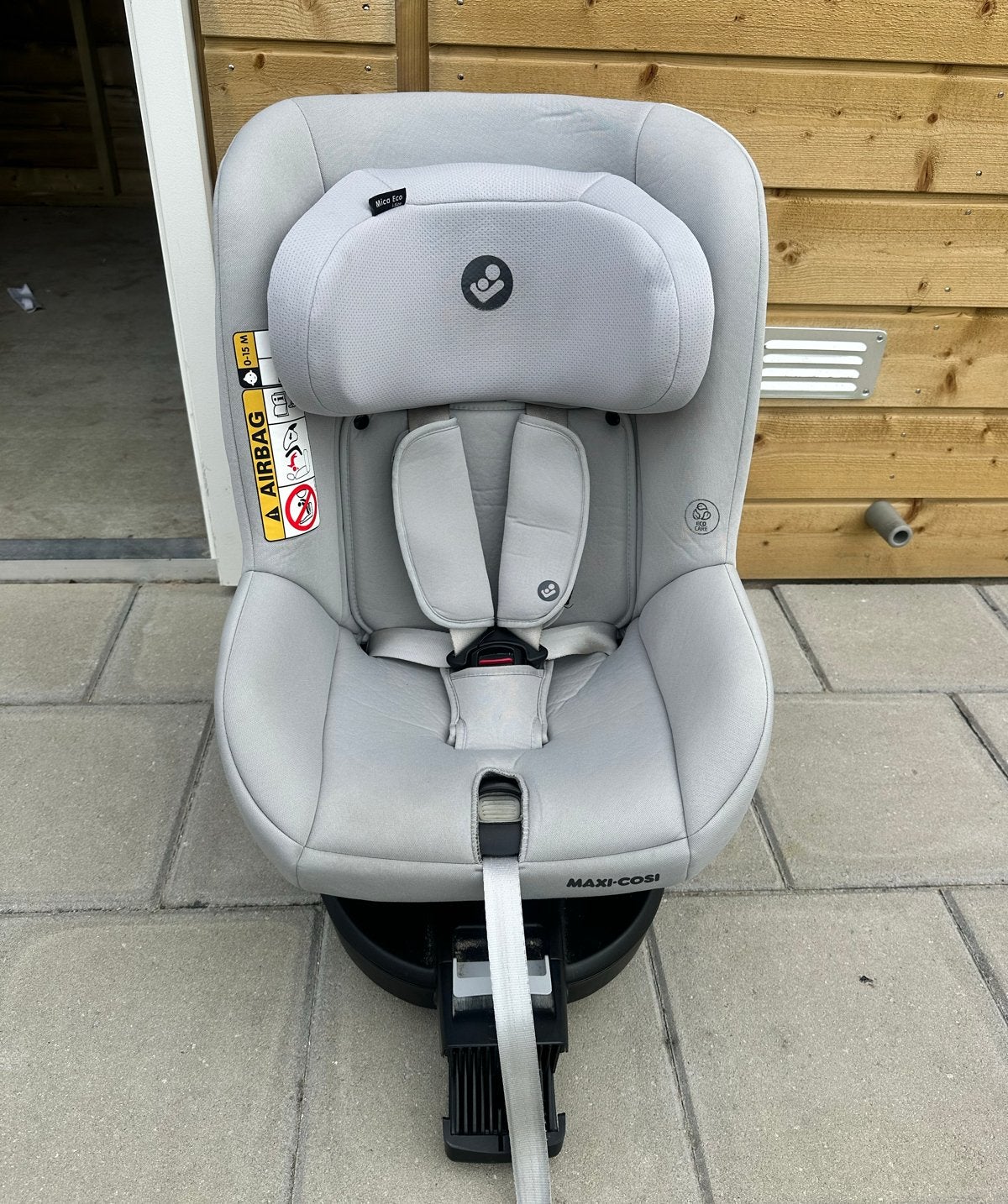 Maxi-Cosi Mica Eco i-Size grijs met Isofix base, Ophalen, Gebruikt, 0 t/m 18 kg, Verstelbare rugleuning