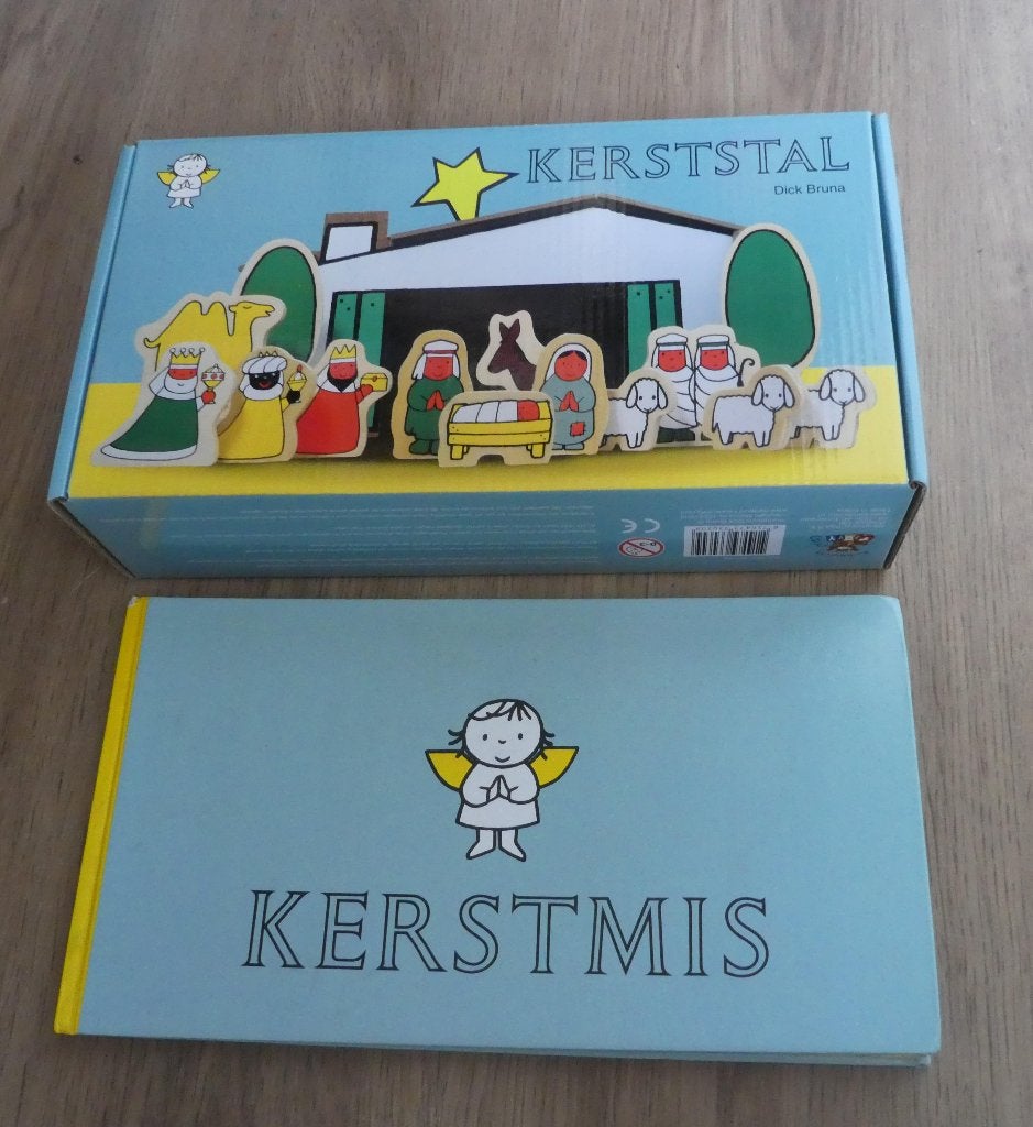 Dick Bruna Houten kerststal + boek in doos., Diversen, Ophalen of Verzenden, Zo goed als nieuw