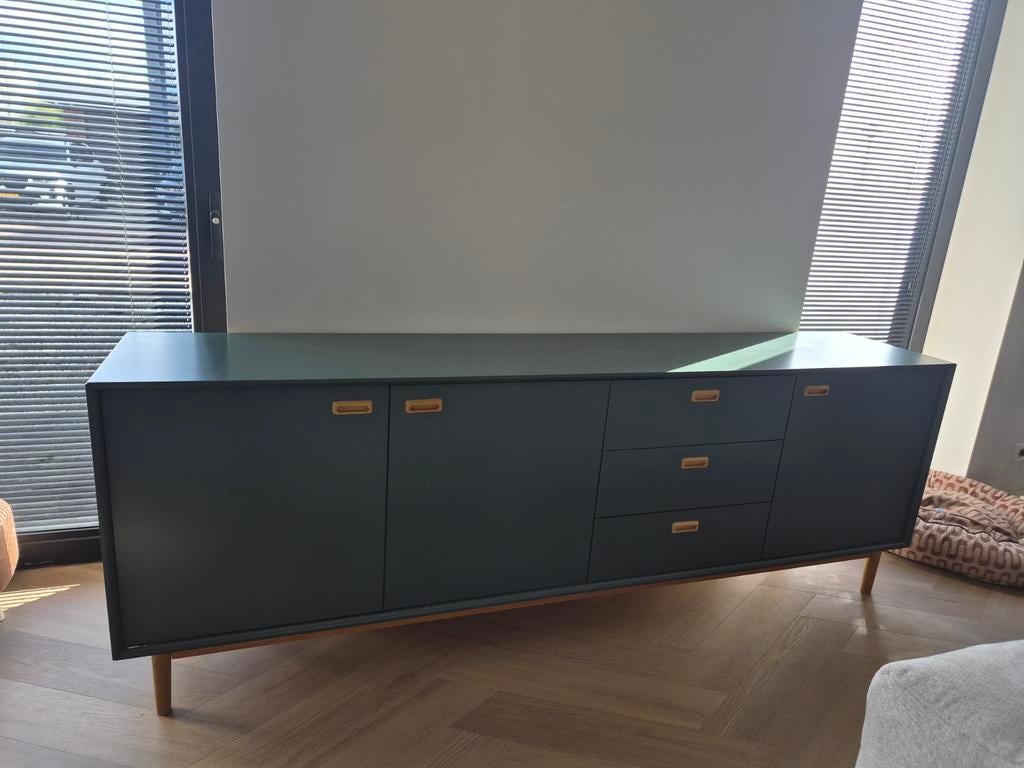 Tenzo Svea dressoir groen, Huis en Inrichting, Ophalen, Gebruikt, 25 tot 50 cm, 200 cm of meer