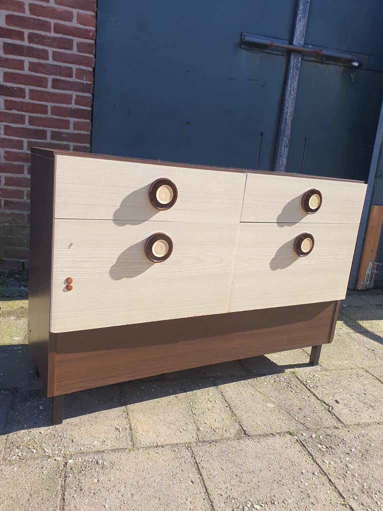 Seventies TV kast ., Ophalen, Gebruikt, 100 tot 150 cm, Seventies