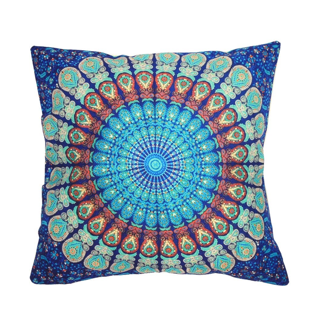 Mandala kussenhoes Fay linnenlook 45 x 45 cm, Dekussenkraam@gmail.com, Verzenden, De kussenkraam, Nieuw