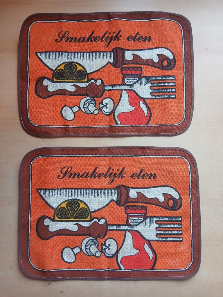 Retro placemats, Huis en Inrichting, Keuken | Textiel, Ophalen of Verzenden, Placemat