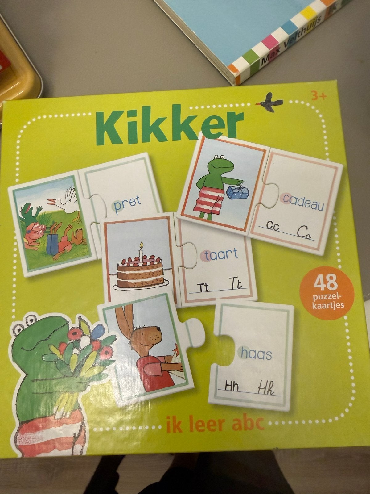 Kikker ik leer abc puzzelkaartjes, Kinderen en Baby's, Speelgoed | Educatief en Creatief, Zo goed als nieuw, Puzzelen, Ophalen of Verzenden