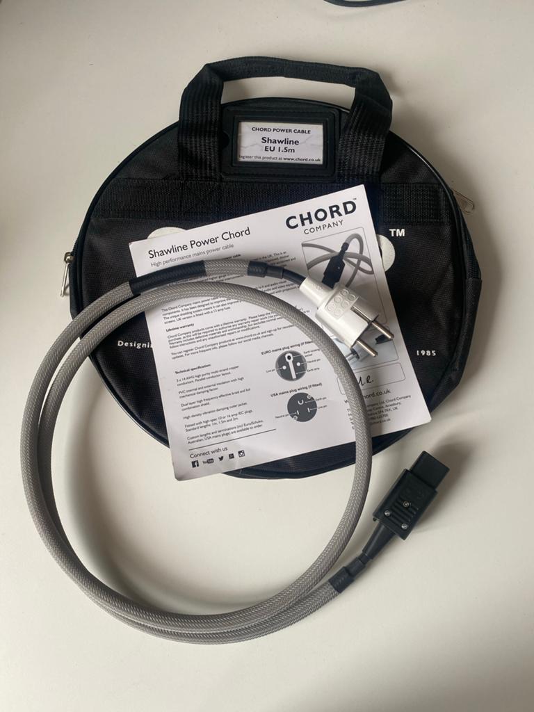 Chord Company Shawline Power Chord 1,5m powercord, Ophalen of Verzenden, Zo goed als nieuw, Minder dan 2 meter, Overige kabels