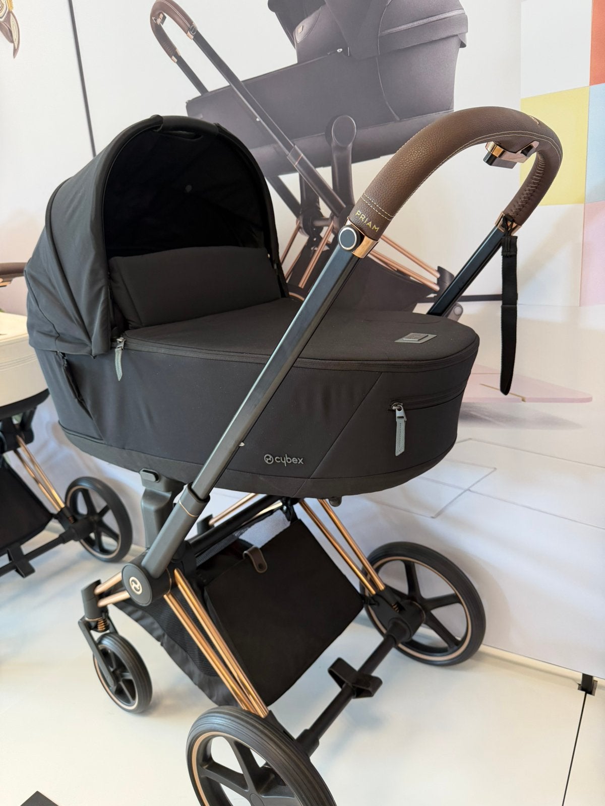 Showmodel Priam 4 Kinderwagen Sepia Black - Rose Gold, Ophalen, Zo goed als nieuw, Overige merken