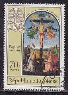 4370 - Togo michel 1642 gestempeld , Pasen 1983, Postzegels en Munten, Postzegels | Afrika, Verzenden, Overige landen, Gestempeld