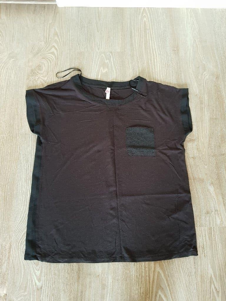 Dames T shirt , miss E. maat L, Maat 38/40 (M), Zwart, Ophalen of Verzenden, Zo goed als nieuw