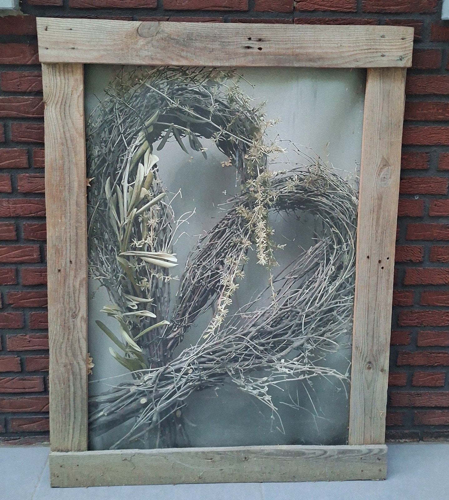 Schilderij/ poster in houten frame, Tuin en Terras, Ophalen, Gebruikt