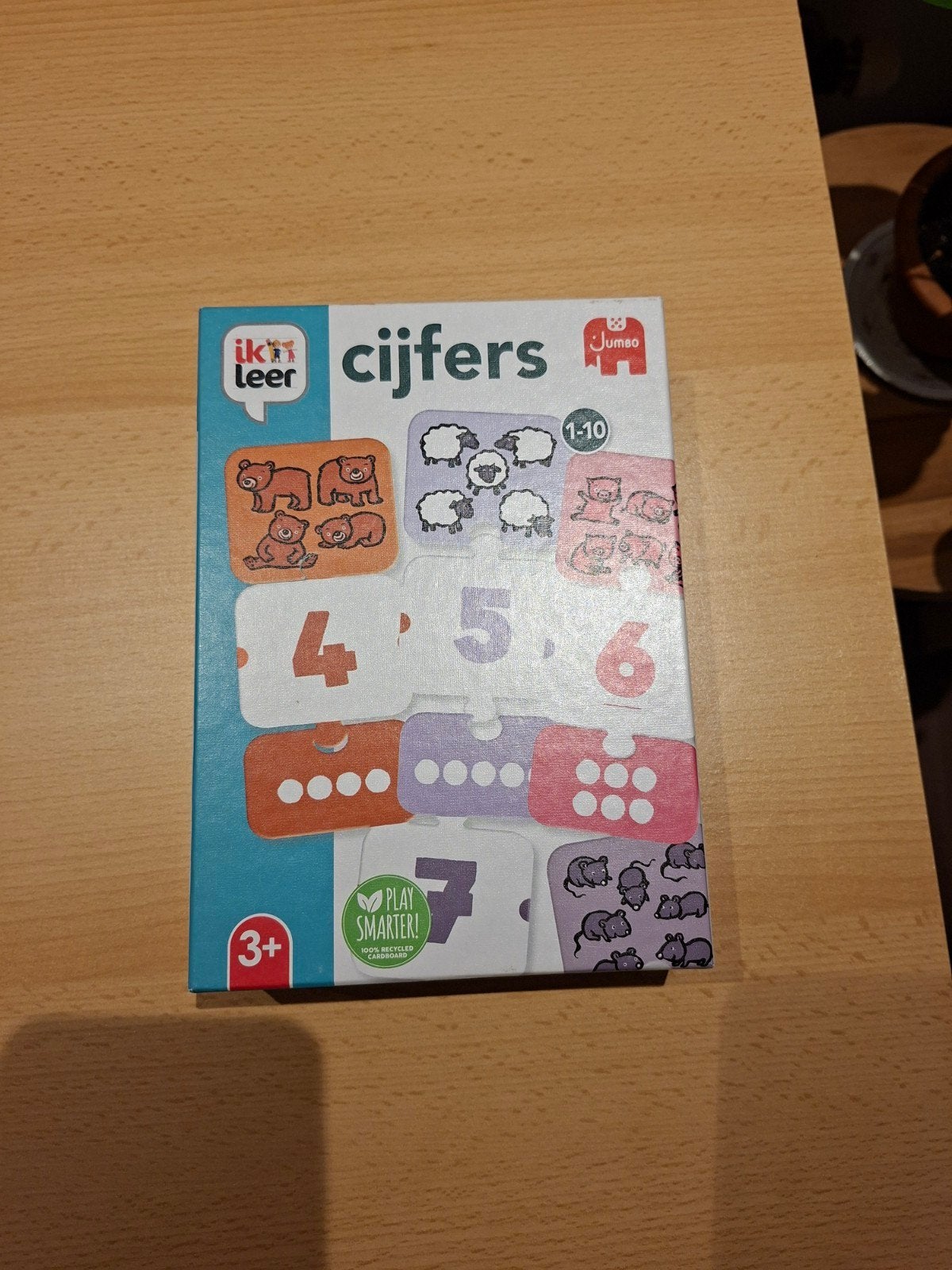 Ik leer cijfers 1-10 Jumbo - Educatief spel in prima staat, Ophalen of Verzenden, Zo goed als nieuw, Puzzelen