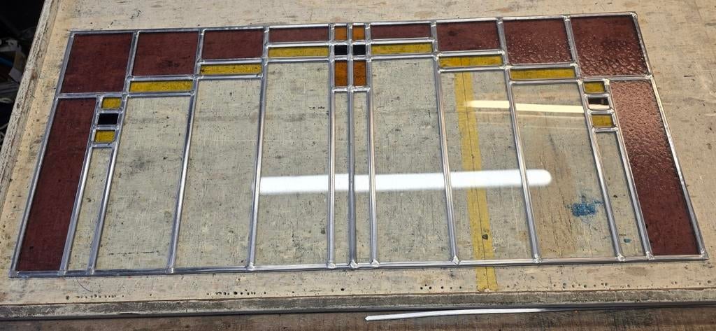 Te koop glas in lood 8 stuks, Dieren en Toebehoren, Ophalen of Verzenden, Hout, Vogelkooi