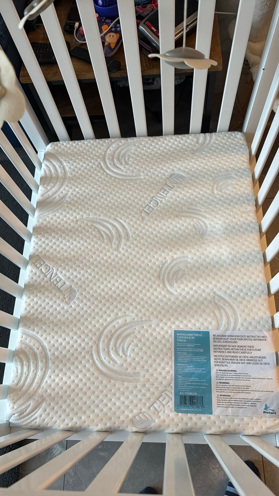 Bopita Retro BabyBox met matras en een topper, Ophalen, Zo goed als nieuw, Minder dan 140 cm, Matras