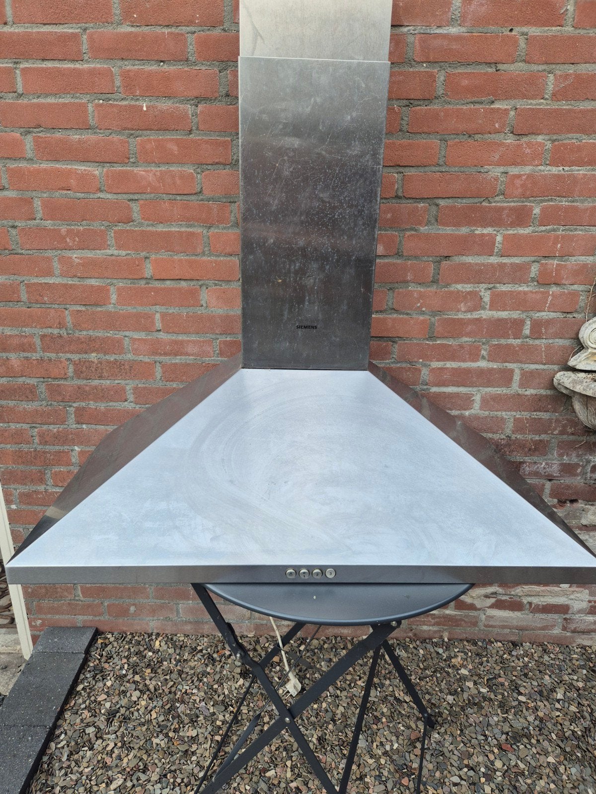 Siemens afzuigkap 90 cm - RVS wandschouwkap, Gebruikt, Wandschouwkap, Ophalen of Verzenden, 400 tot 600 m³ per uur
