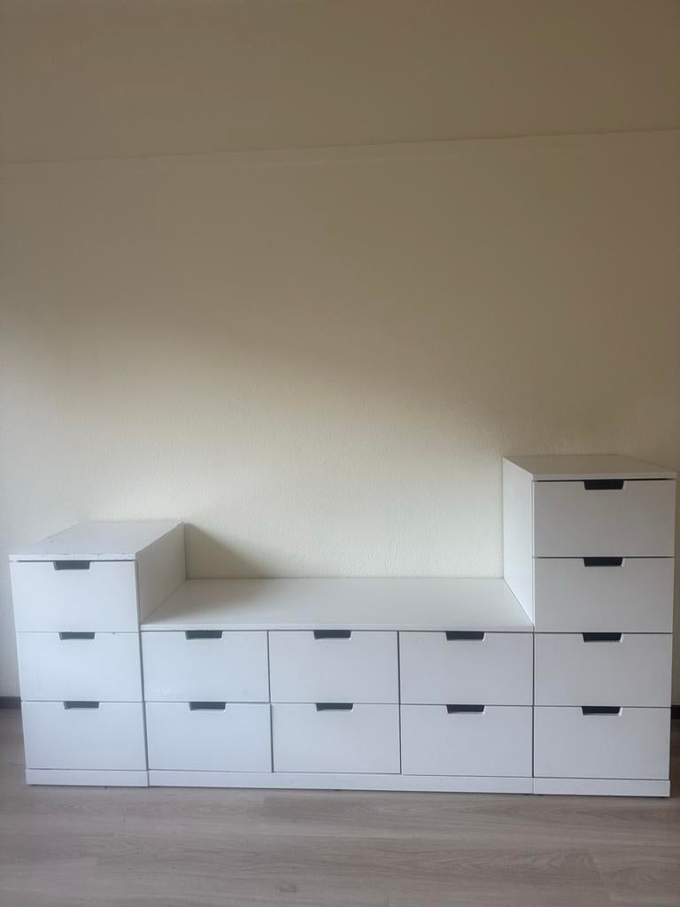 NORDLI Ladekast - 3 losse kasten met lichte waterschade, Ophalen, Gebruikt, 5 laden of meer, 150 tot 200 cm