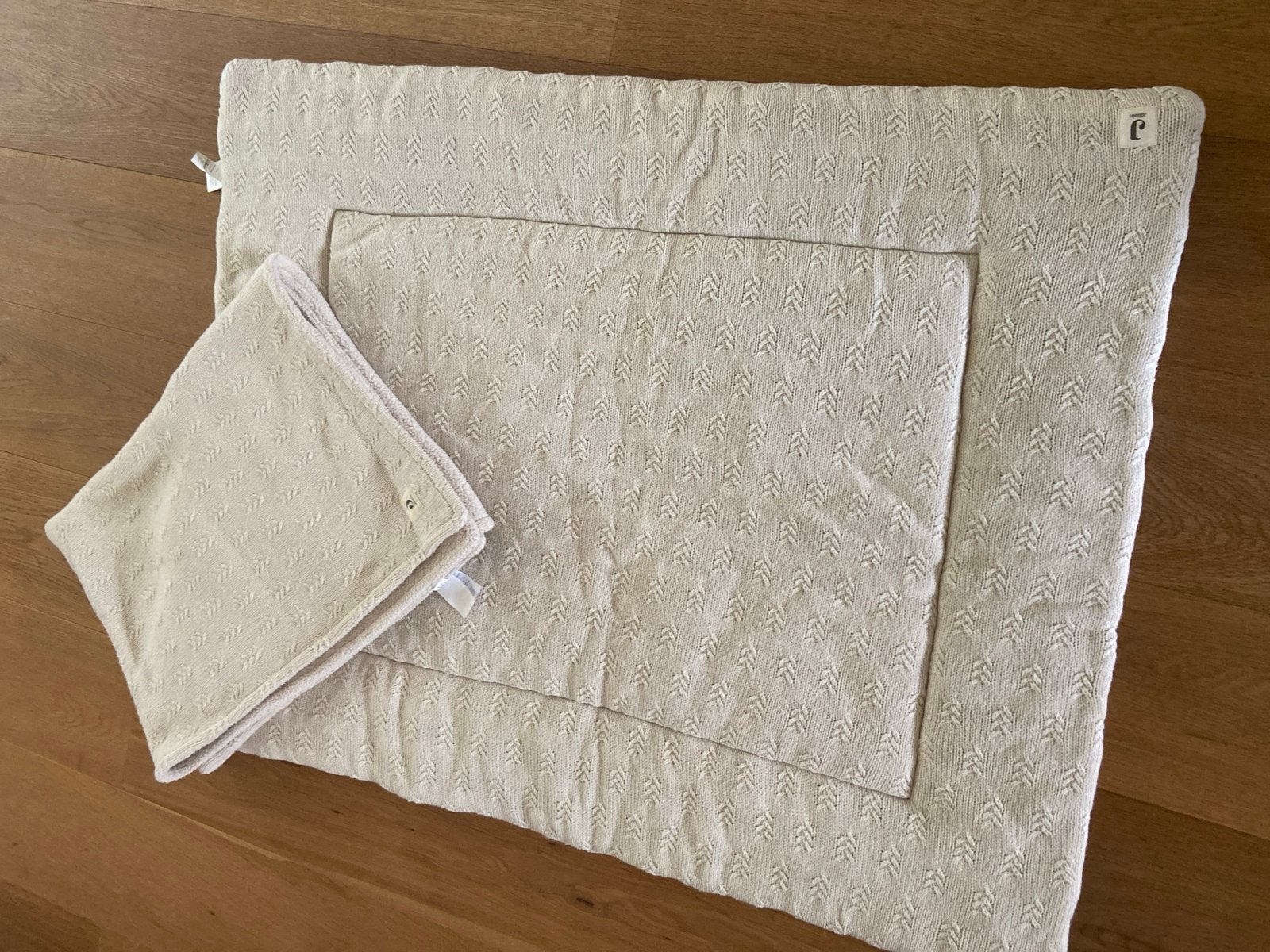 Jollein boxkleed / speelmat 75x95 cm en bijpassende deken, Ophalen of Verzenden, Zo goed als nieuw