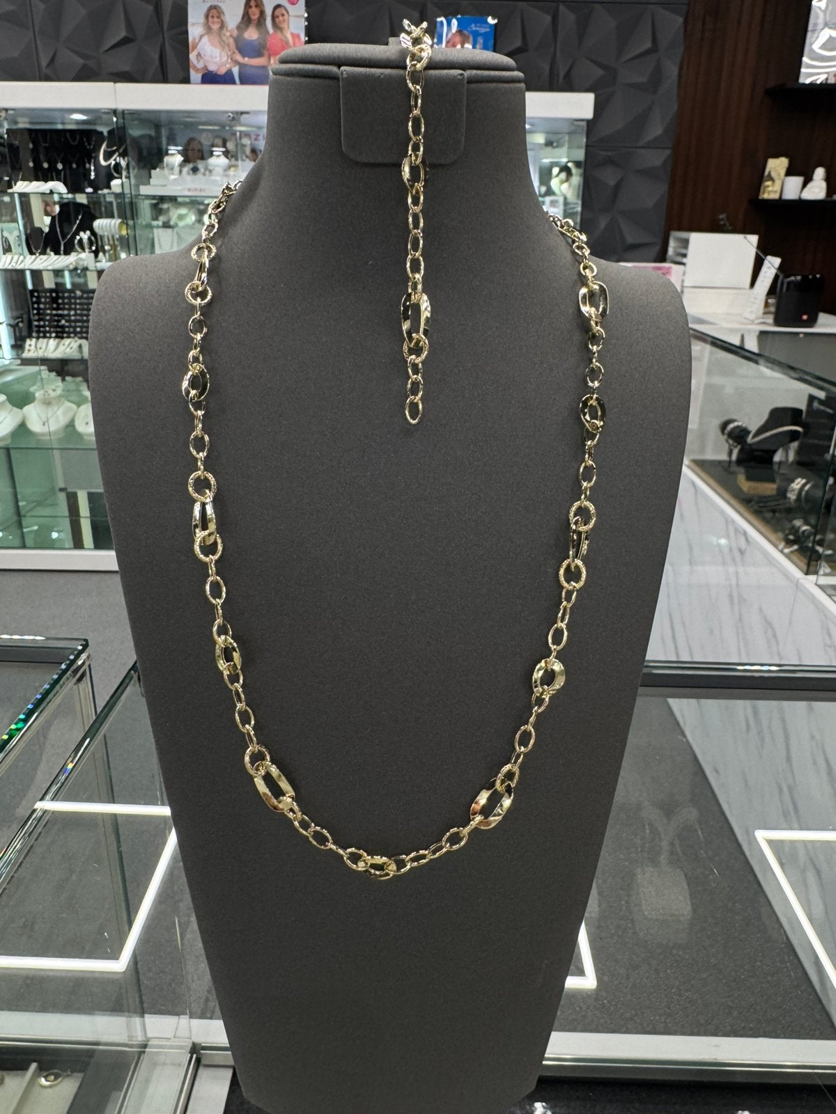 14K Goud - Gouden Ketting + Armband - Nieuw - 14Karaat, Ophalen of Verzenden, Nieuw, Goud, Goud
