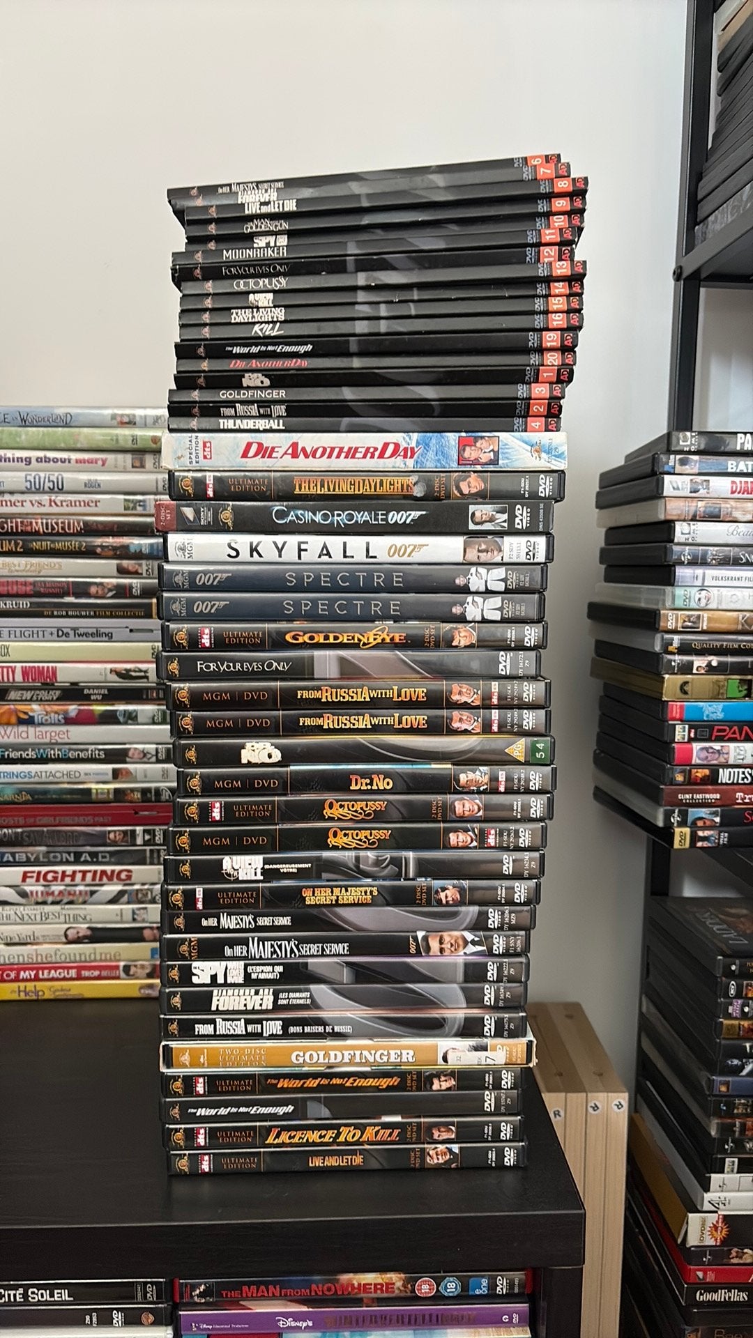 Verzameling / Collectie James Bond films op dvd., Cd's en Dvd's, Vanaf 12 jaar, Ophalen of Verzenden, Zo goed als nieuw