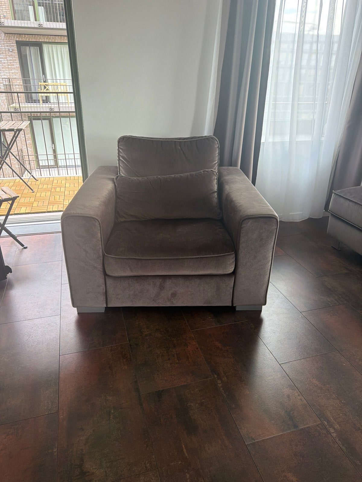 Comfortabele fauteuil - Snel weg wegens verhuizing!, Ophalen, Gebruikt, Stof, 75 tot 100 cm