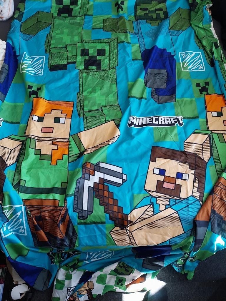 Minecraft 1 persoons dekbed overtrek met kussen nieuw, Ophalen, Nieuw, Eenpersoons, Dekbedovertrek